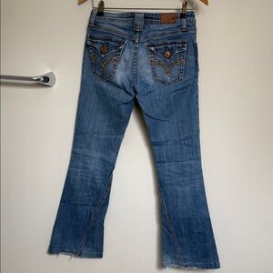 Vigoss Distressed Flare Jeans - Blue